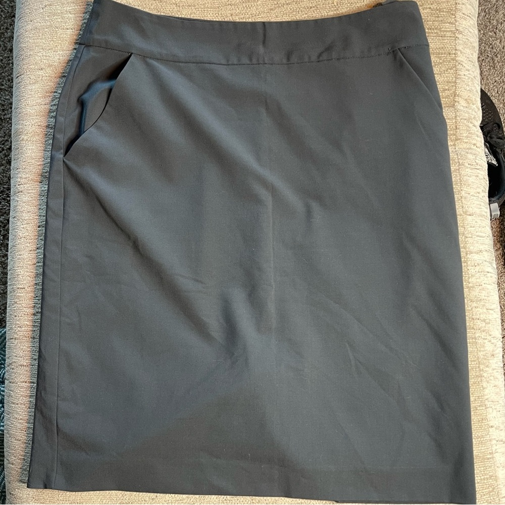 Eileen Fisher Size 10 Womens‎ Gray Viscose High Rise Casual Pencil Skirt T140